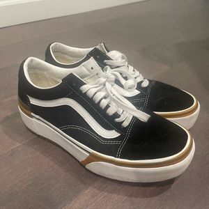 Black platform vans, worn twice size 9us, no box